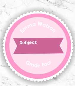 Geared for School Subject Labels